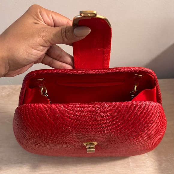 Red Straw Bag - Picture 4 of 4